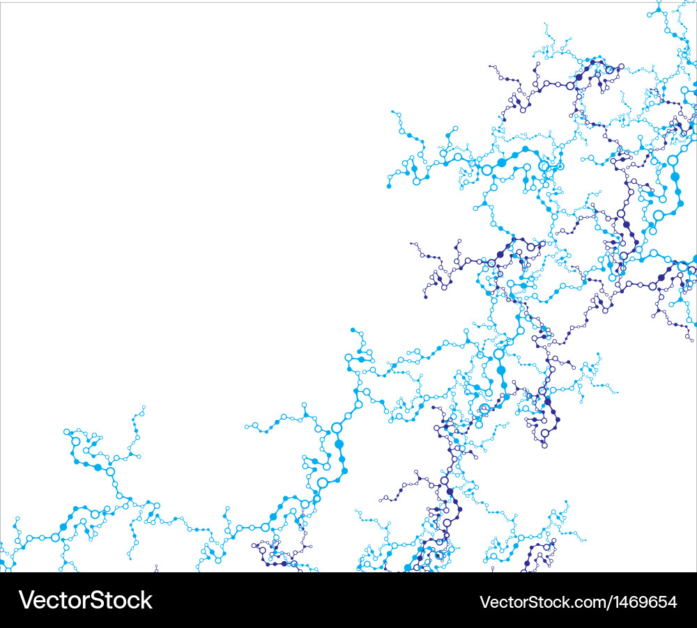 Abstract molecular structure background Vector Image