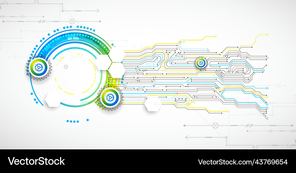 Abstract technology circuit board communication Vector Image