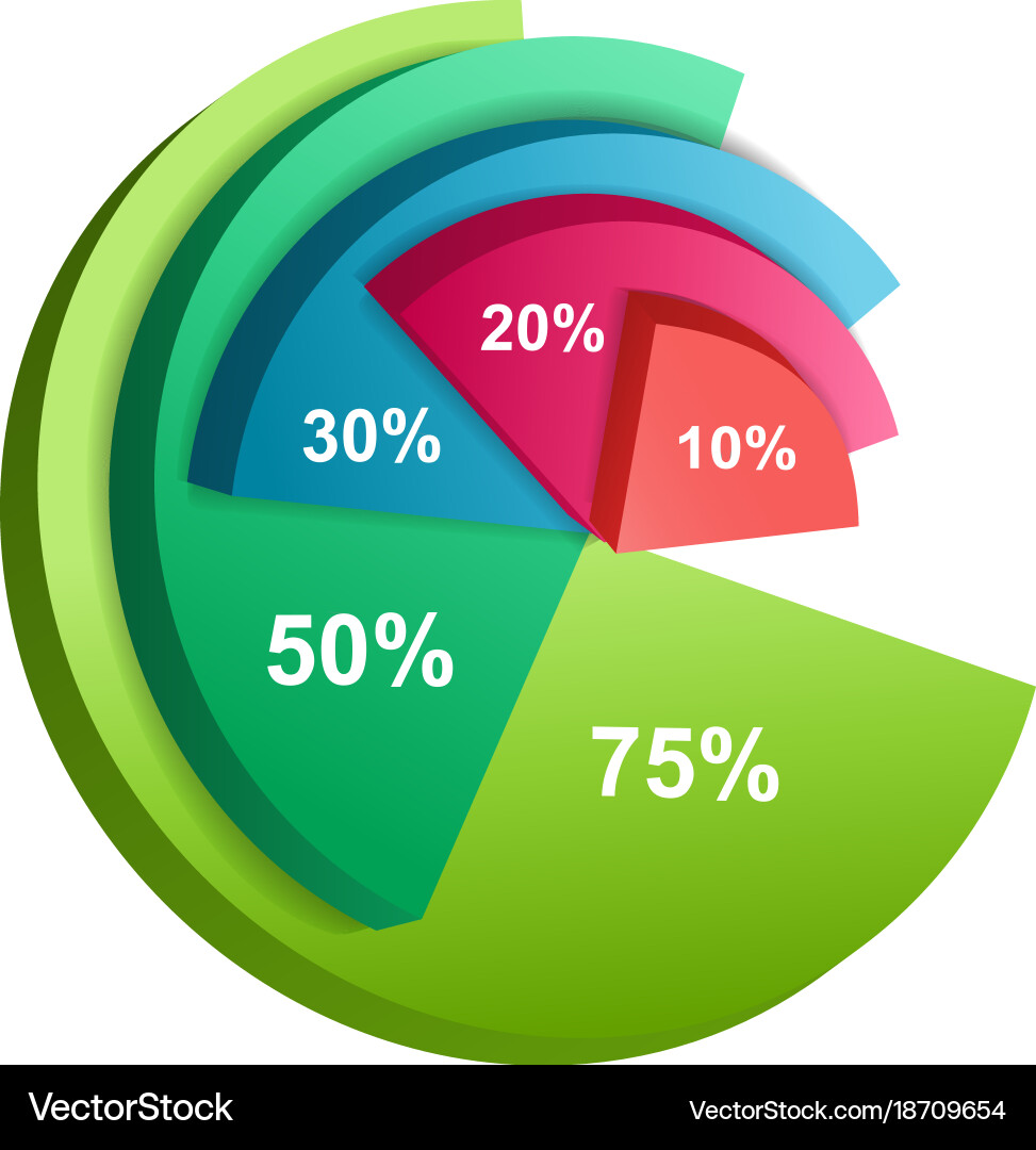 Business Pie Chart Data Visualization vector image