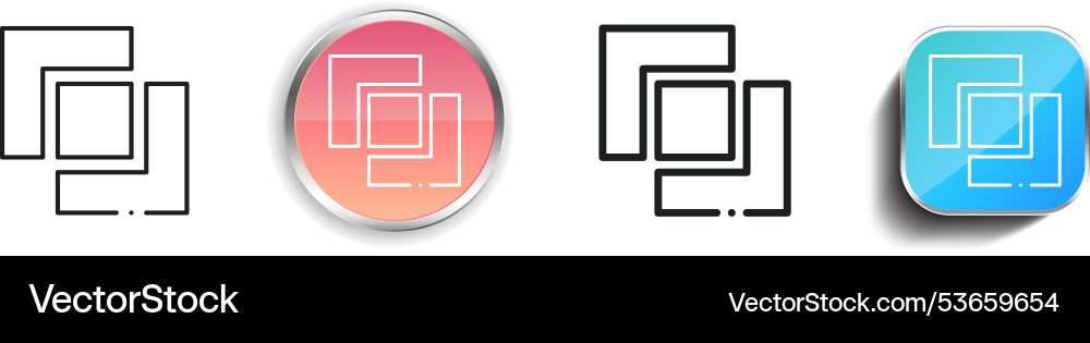 Divide icon thin linear regular and button style Divide icon thin linear regular and button style Vector Image