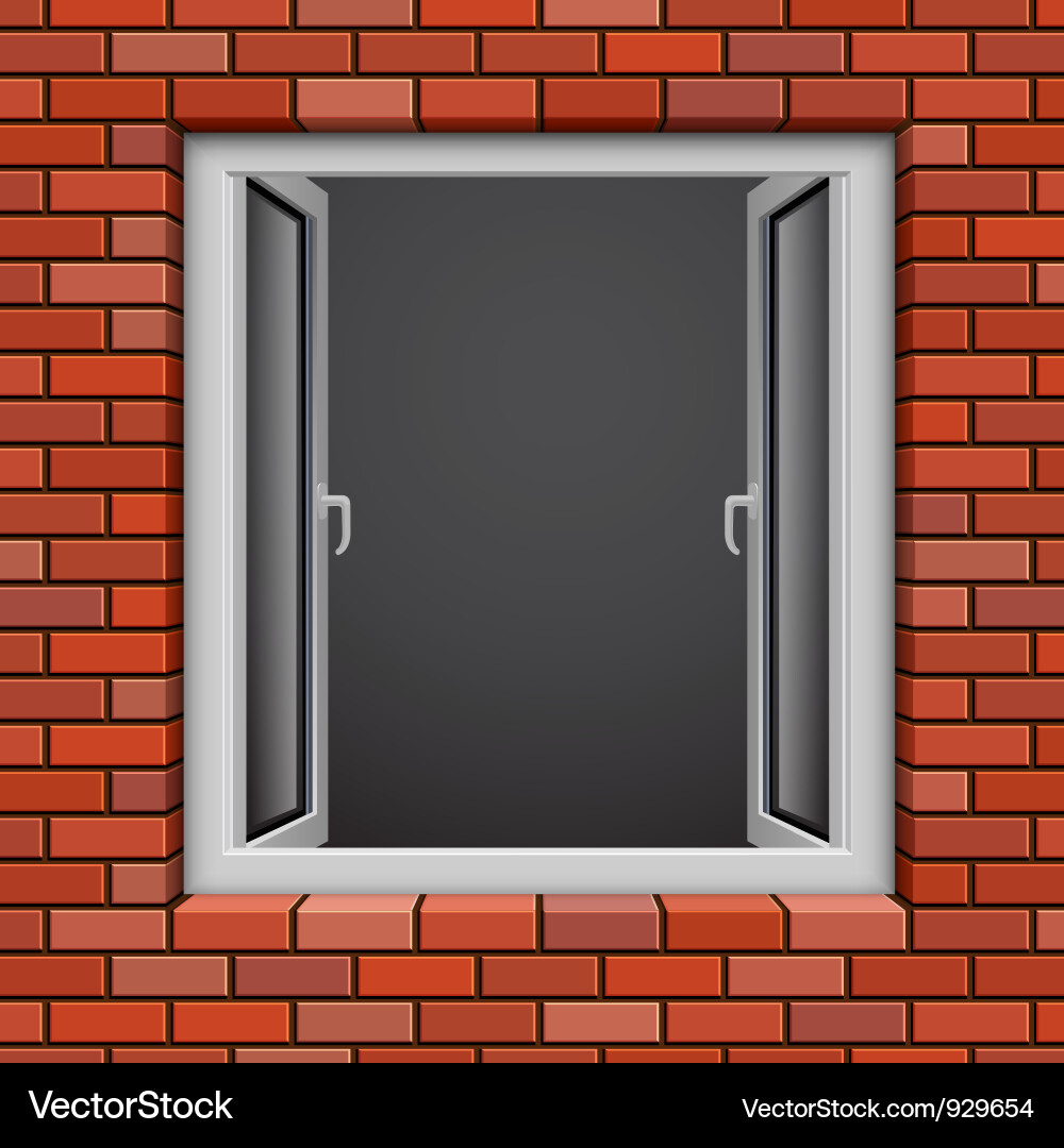 Redbrick window Royalty Free Vector Image - VectorStock