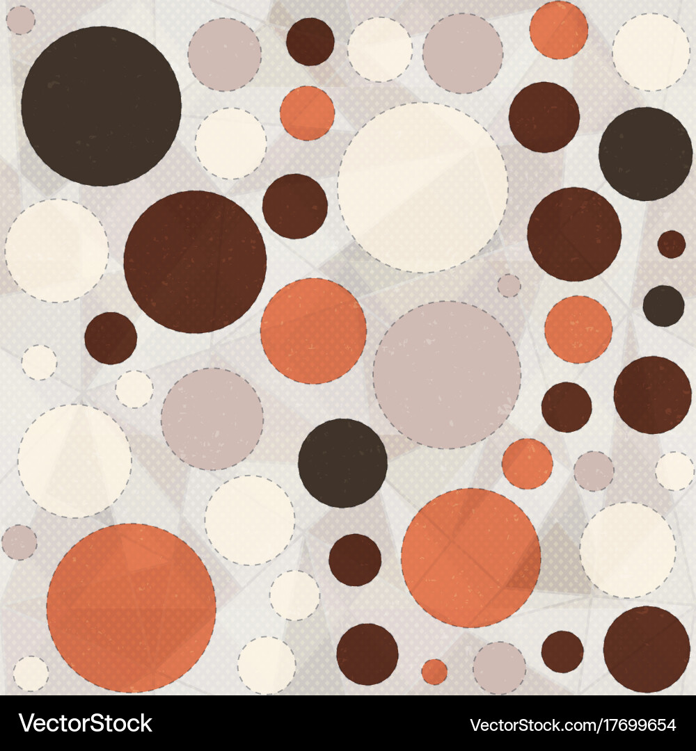 Seamless Round Pattern - Dots & Circles vector image