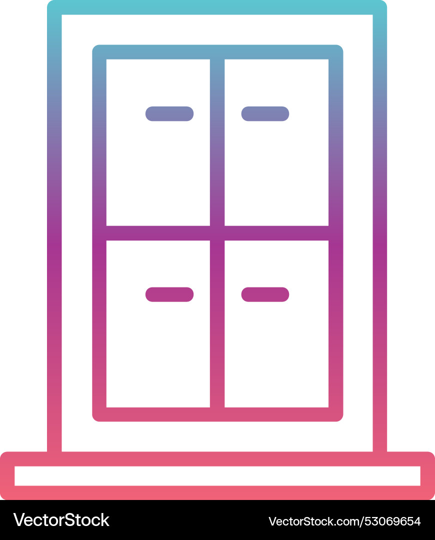 Window line gradient design Vector Image