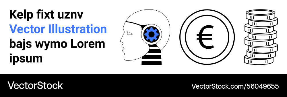 Artificial intelligence integration with financial Vector Image