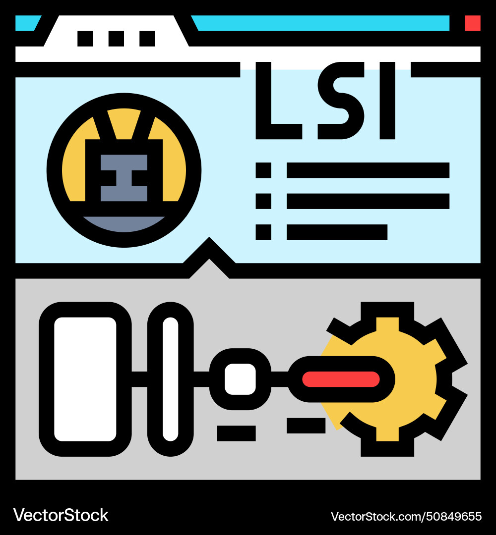 Latent semantic indexing lsi seo color icon Vector Image