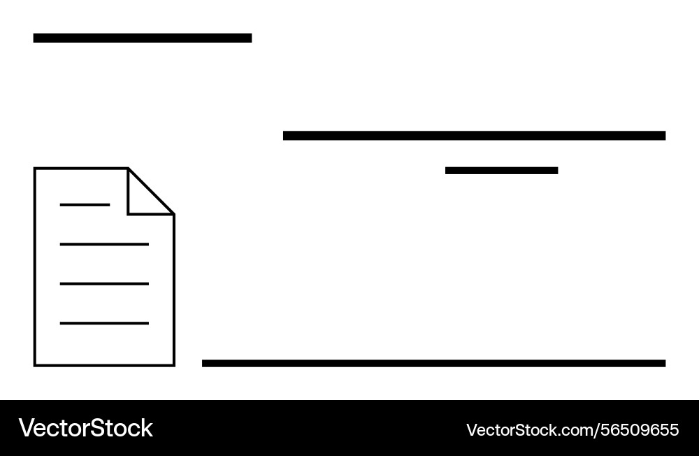 Minimal document layout with horizontal lines Minimal document layout with horizontal lines vector image