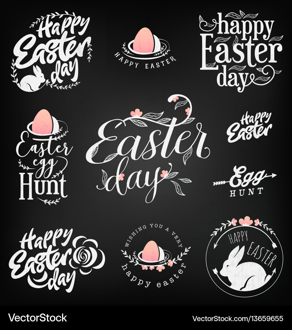 Ostern Grußkartenelemente Etiketten und Abzeichen Ostern Grußkartenelemente Etiketten und Abzeichen vektorbild