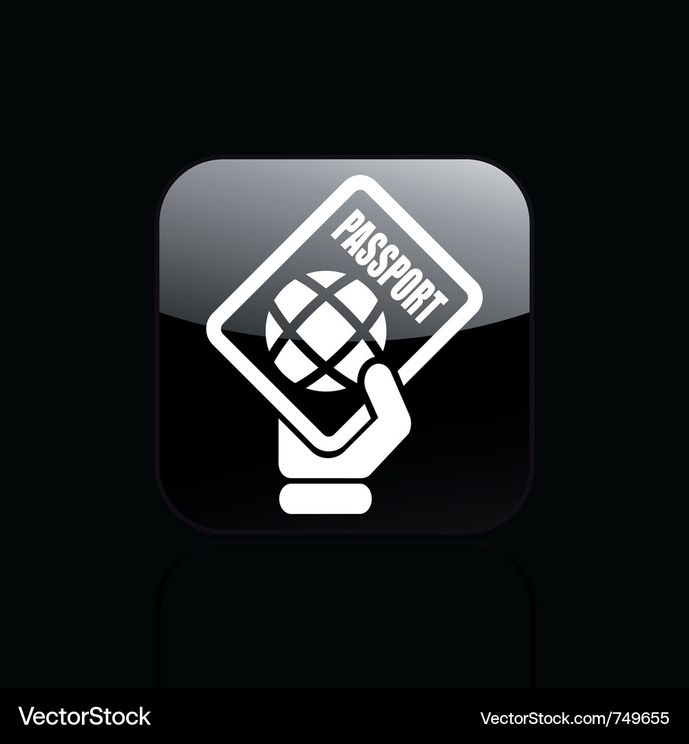Passport Icon - Identity Document Vector Image