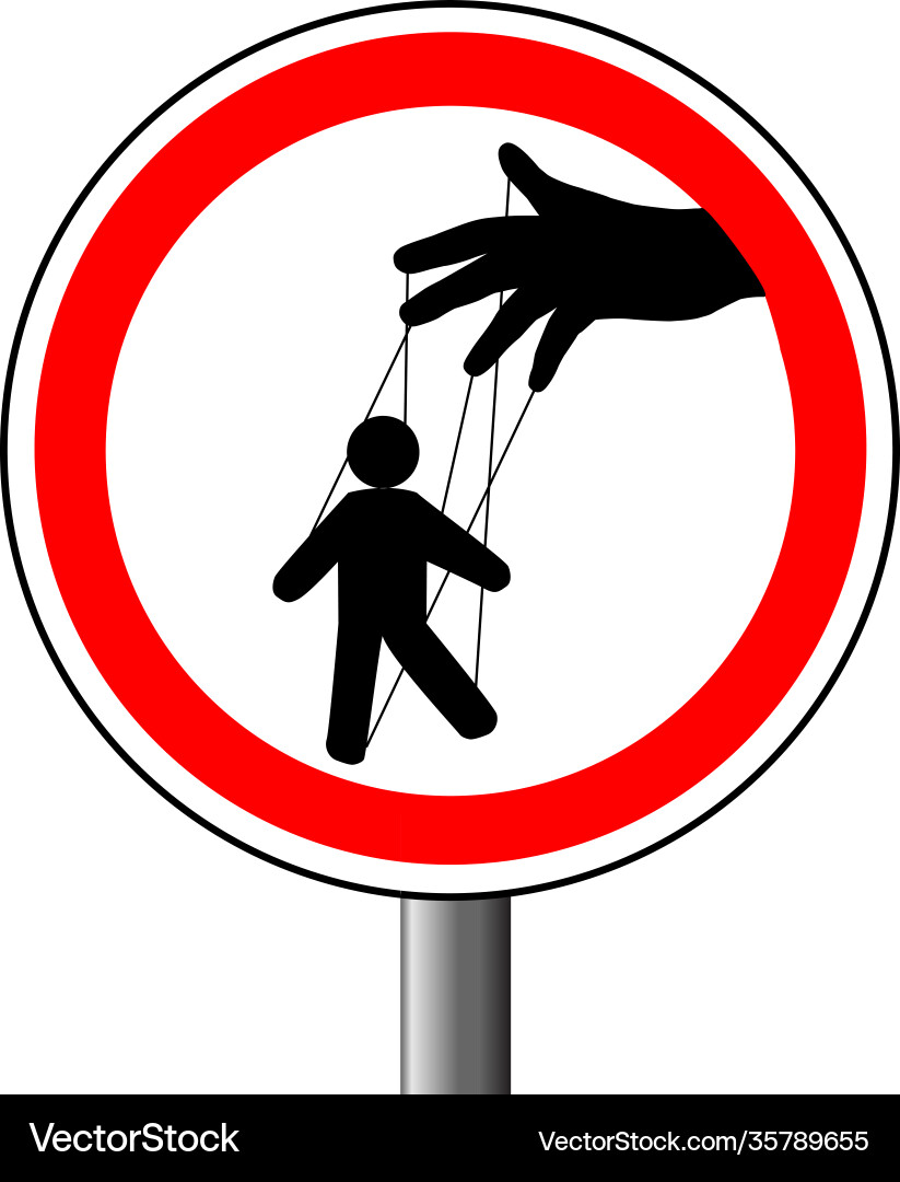 Puppet Control & Manipulation Vector Image