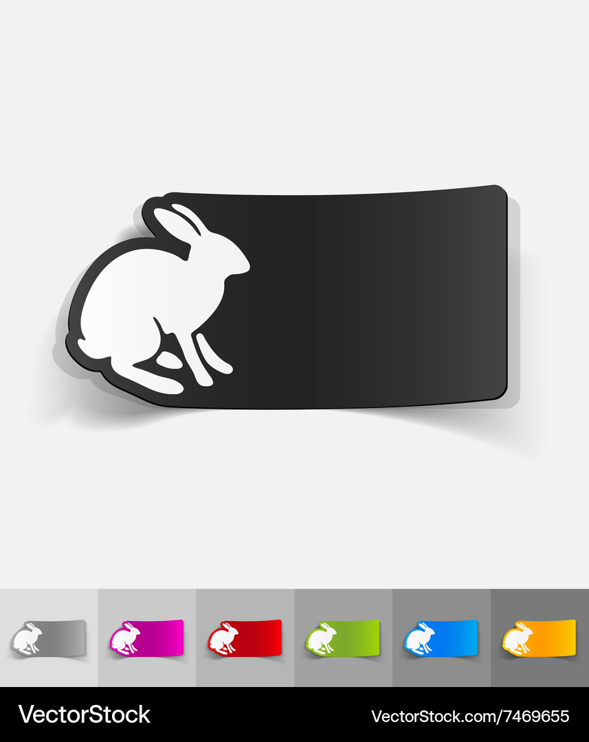 Realistic design element hare Vector Image