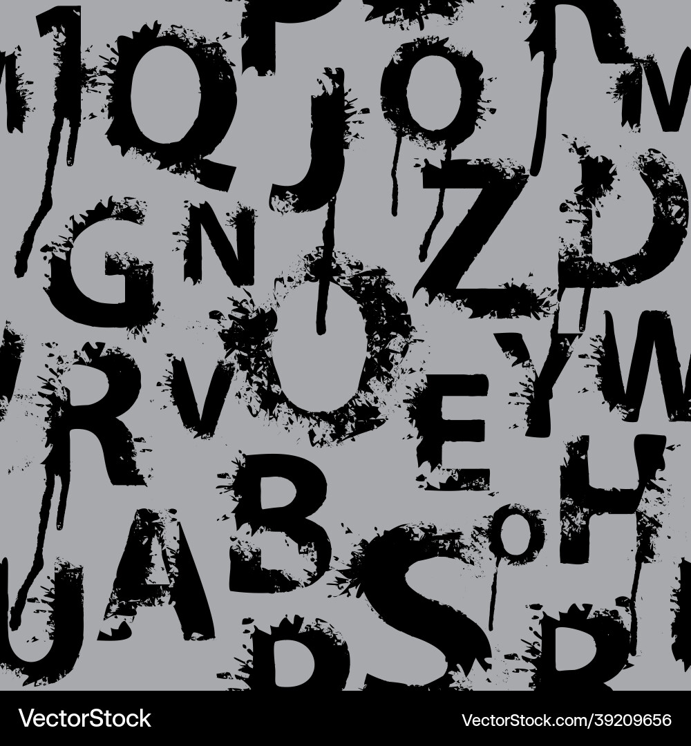Abstract Blot Letter Pattern vector image