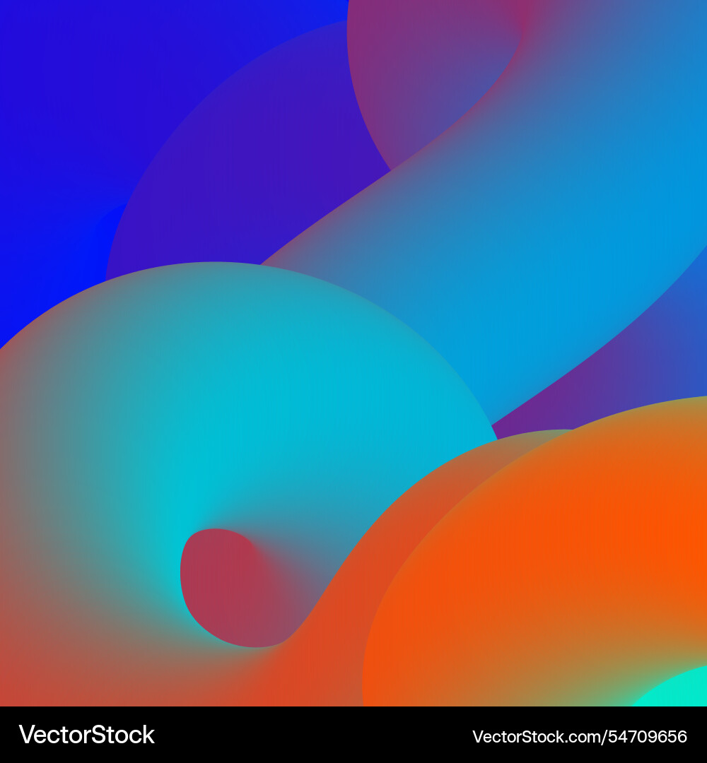Abstract colorful shapes creating vibrant visual Vector Image