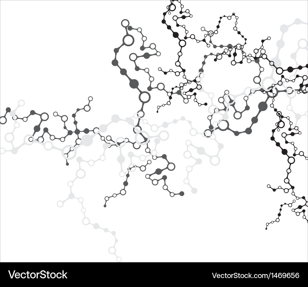 Abstract molecular structure background vector image