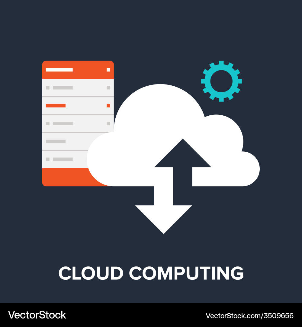 Cloud computing vector image