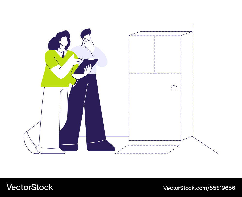 Consulting interior designer abstract concept Vector Image