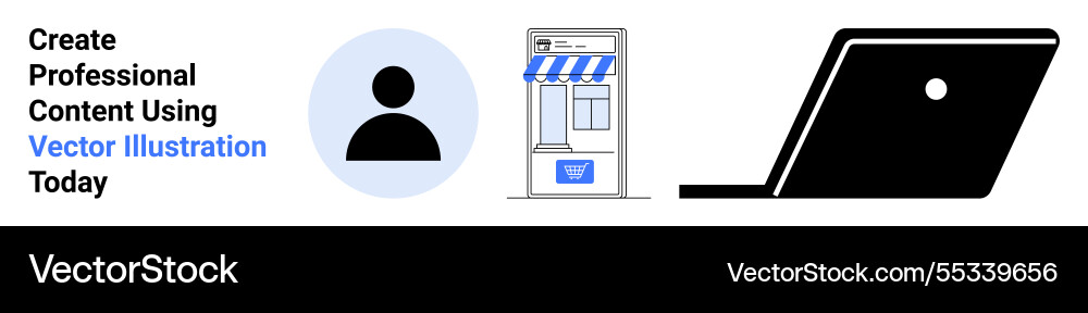 Digital content creation with user profile online Digital content creation with user profile online vector image