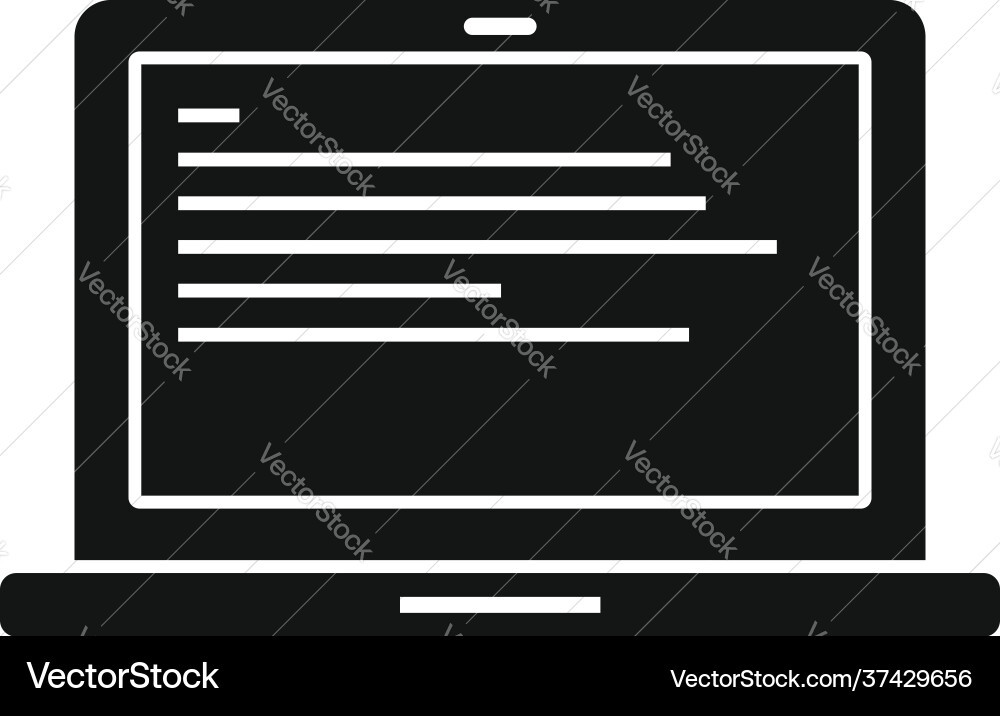 Laptop operating system icon simple style Laptop operating system icon simple style vector image