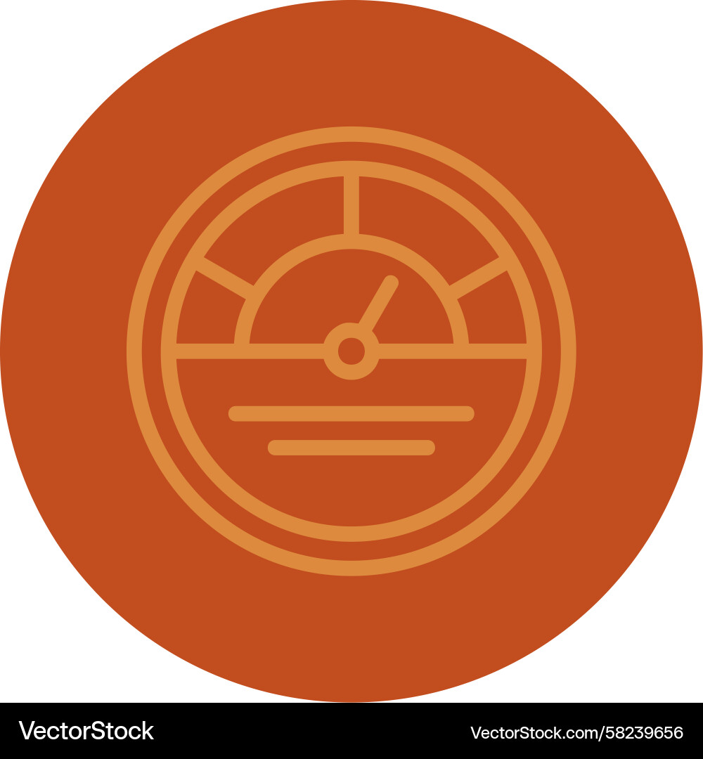 Multi Color KPI Line Chart Icon Vector Image