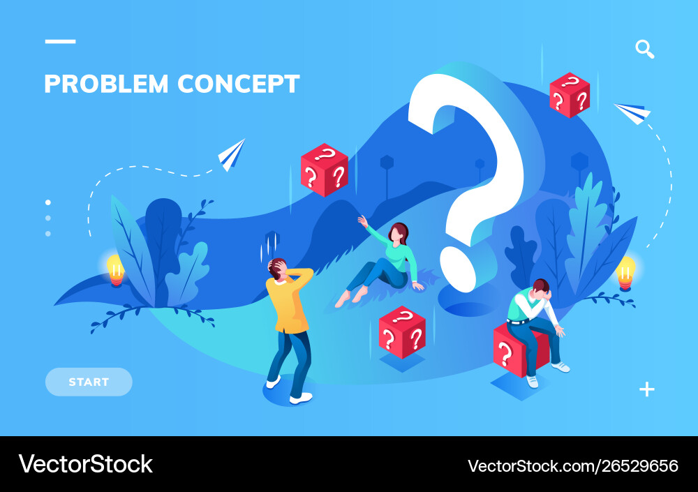 Problem Solving Concept - Brainstorming Vector Image