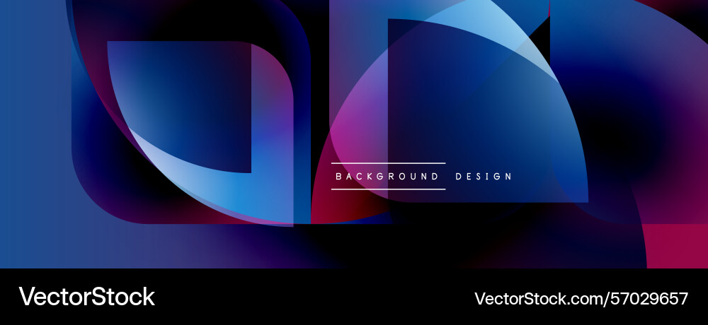 Abstract fluid shapes overlap creating vibrant Vector Image