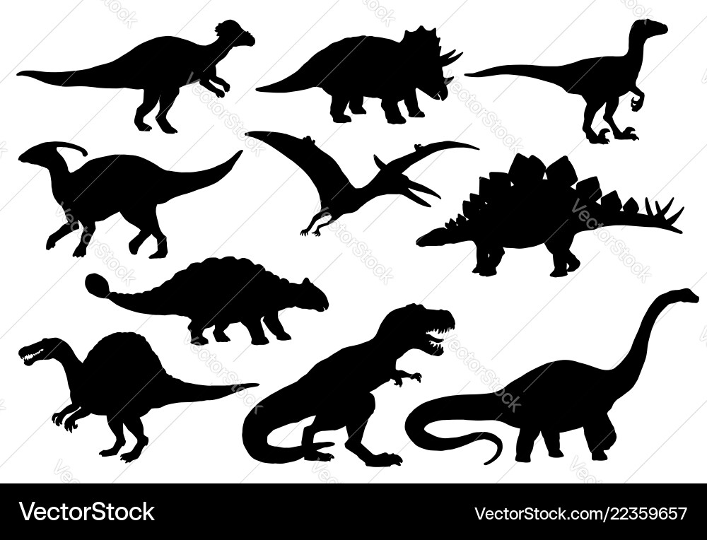 Dinosaur Icons - Reptile Collection vector image