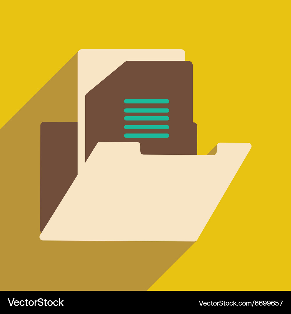 Flat with shadow icon and mobile application Vector Image