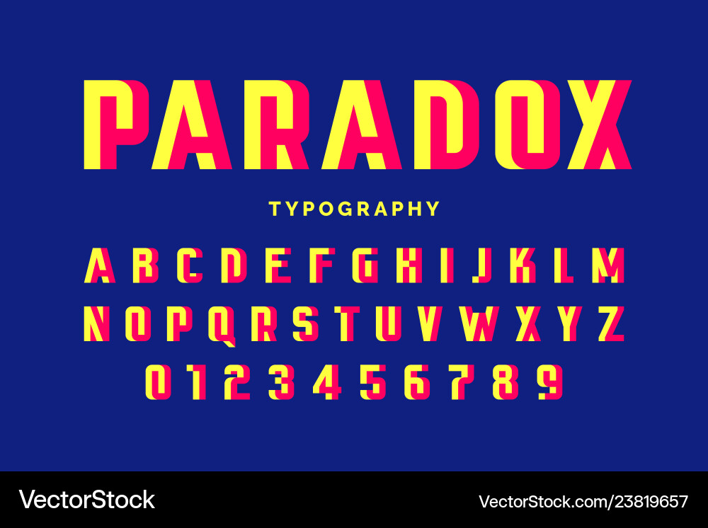 Impossible shape font design alphabet letters Impossible shape font design alphabet letters vector image