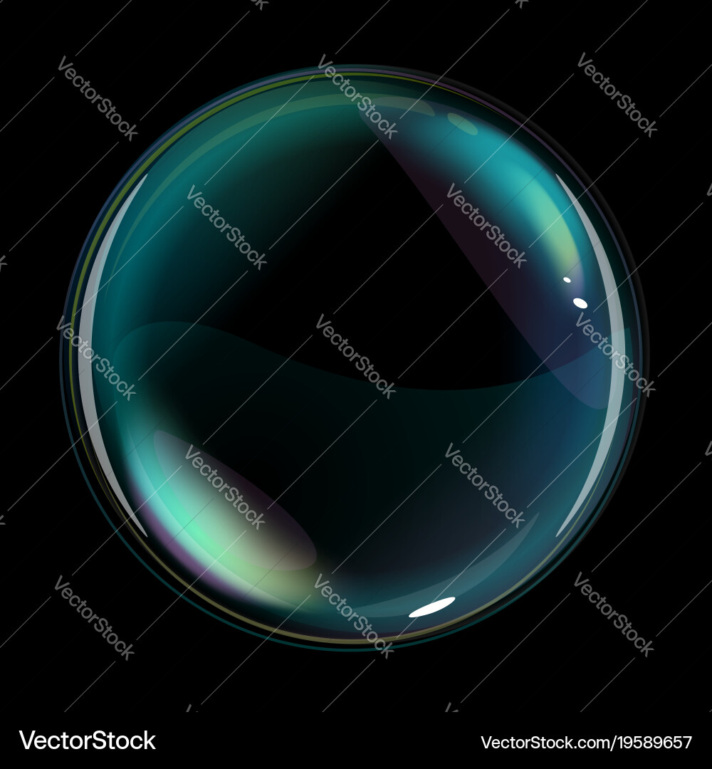 Iridescent Soap Bubble Royalty Free Vector Image