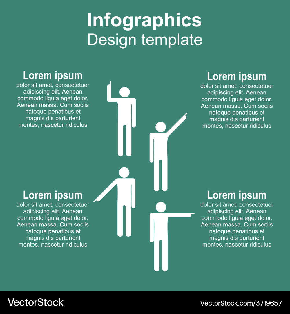 Man with pointing hand vector image