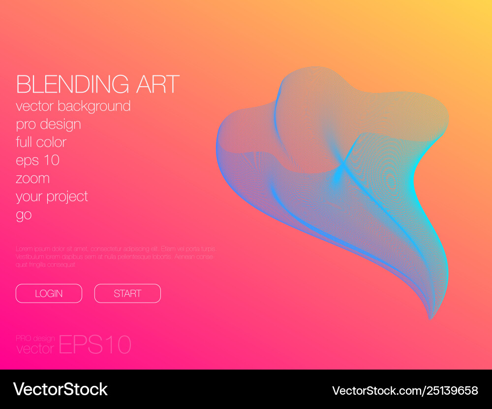 Abstract blend background template for web site Vector Image