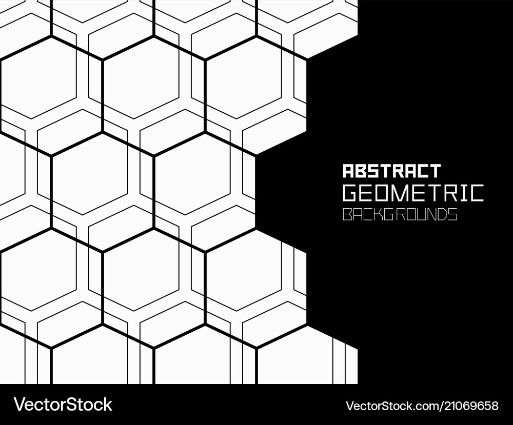 Abstract geometric background with hexagons Abstract geometric background with hexagons vector image