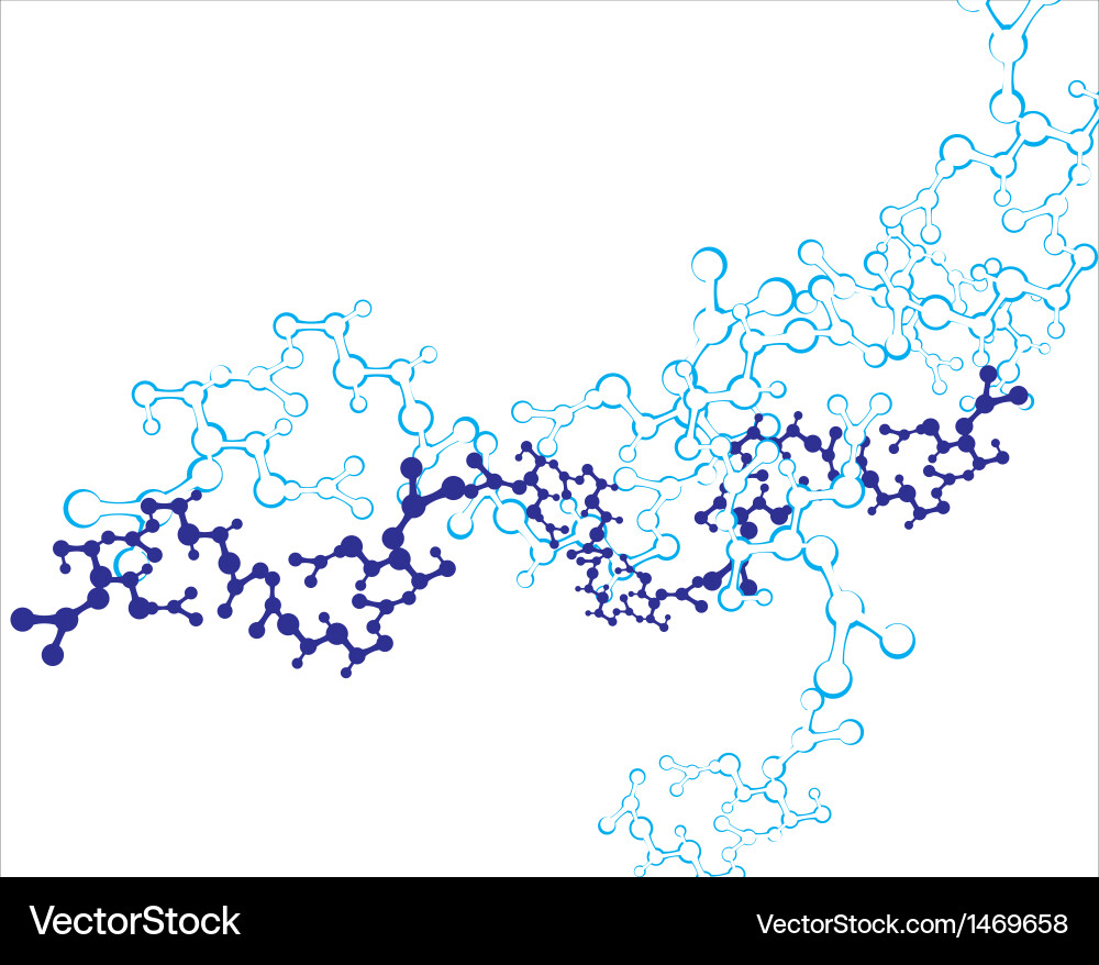 Abstract molecular structure background Vector Image