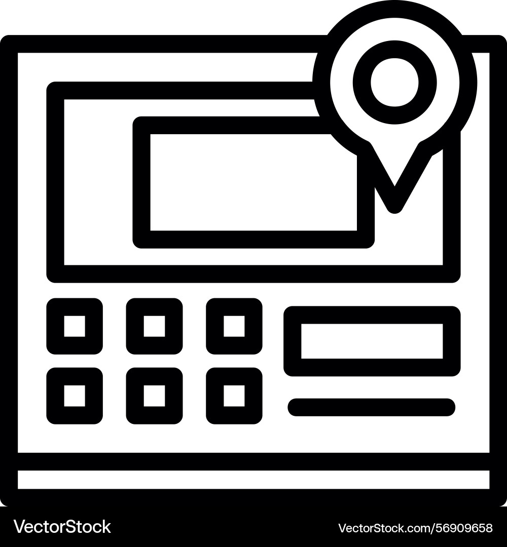 Atm linear style icon design vector image