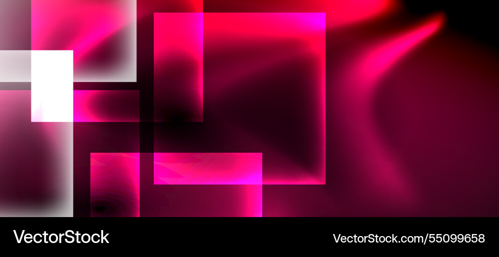 Dark neon colors with glass square shapes Dark neon colors with glass square shapes vector image