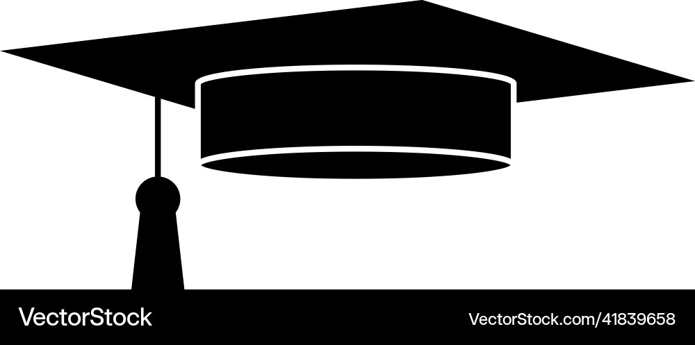 Graduation Cap Icon - Celebration Theme Vector Image