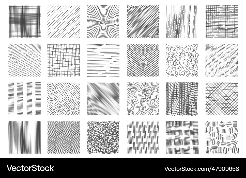 Hatching Pattern - Crosshatch Squares vector image