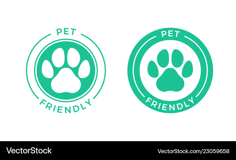 Pet-Friendly Hotel Logo Icon vector image
