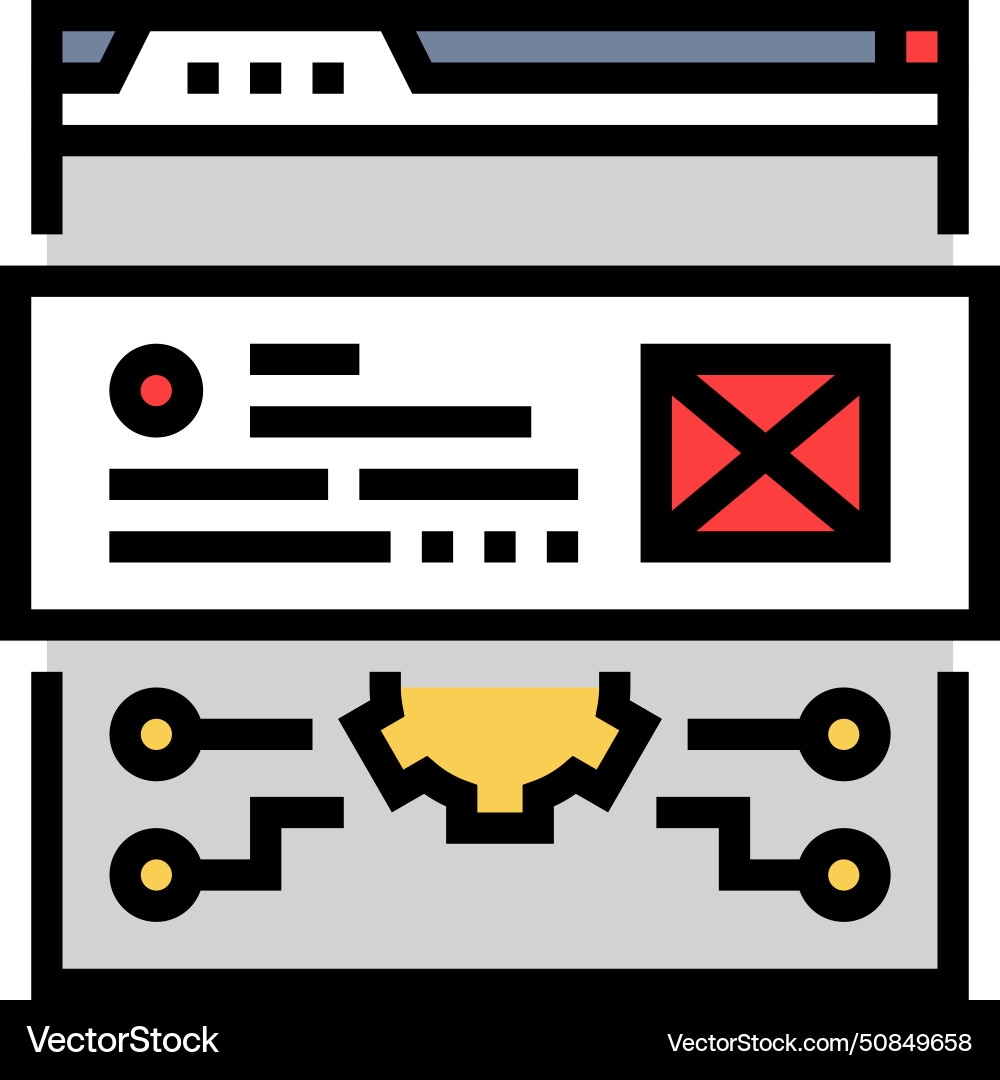 Schema markup seo color icon Schema markup seo color icon vector image