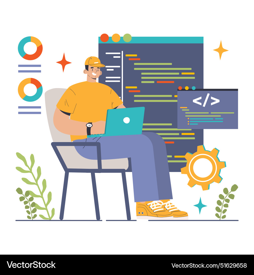 Software-Engineering der Back-End-Entwicklung Software-Engineering der Back-End-Entwicklung vektorbild