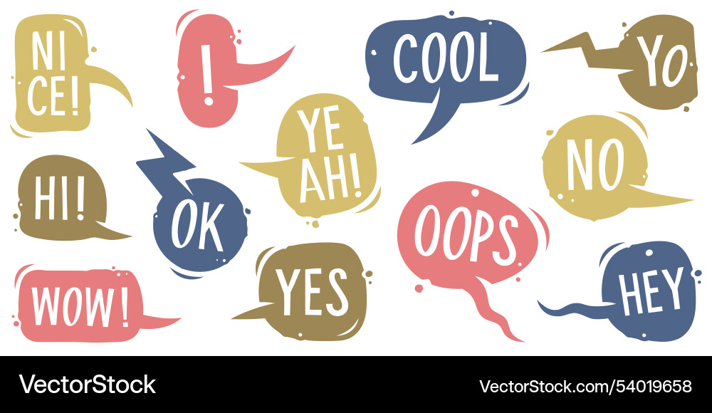 Speech Bubbles - Set of Icons Vector Image