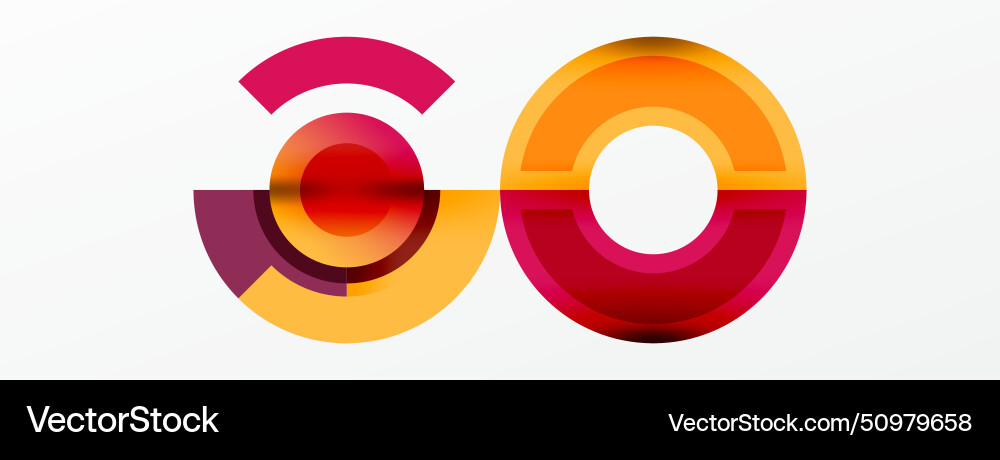 Trendy simple circle abstract background Vector Image
