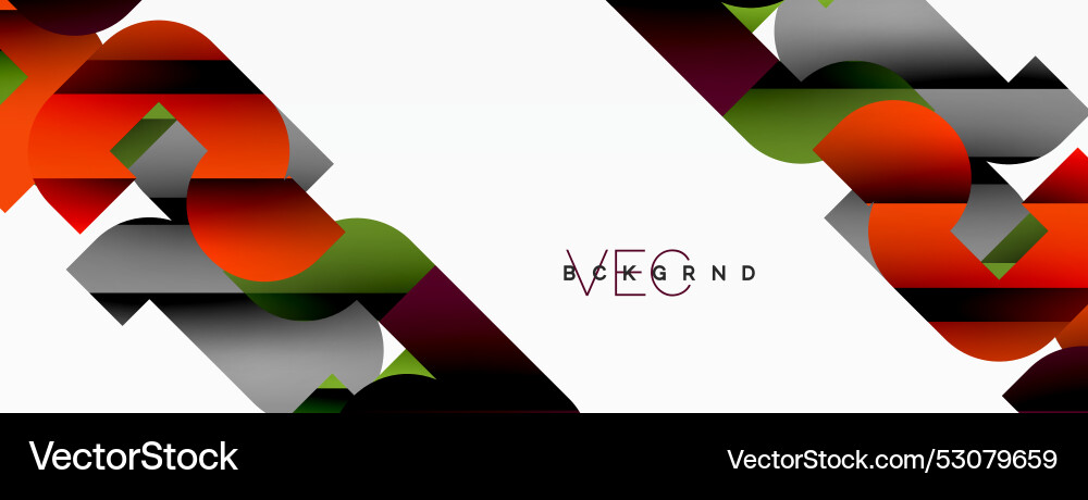 Abstract background colorful geometric curve Vector Image