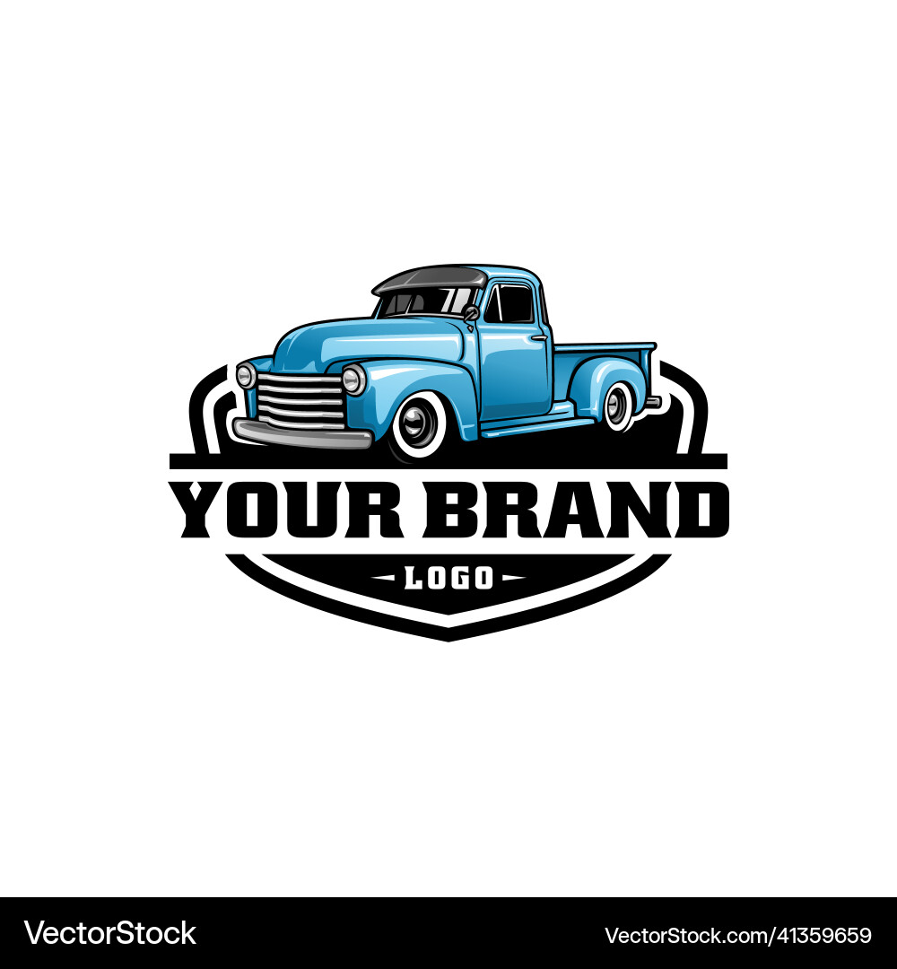 Classic American Truck Logo Vector Image