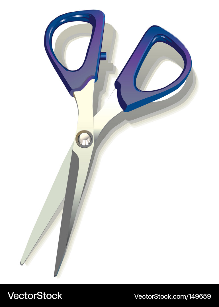 Metallic Scissors Set Vector Image
