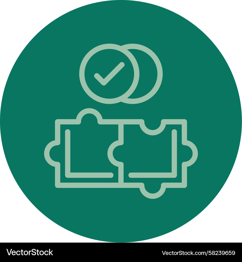 Multi-Color Line Solution Icon Vector Image