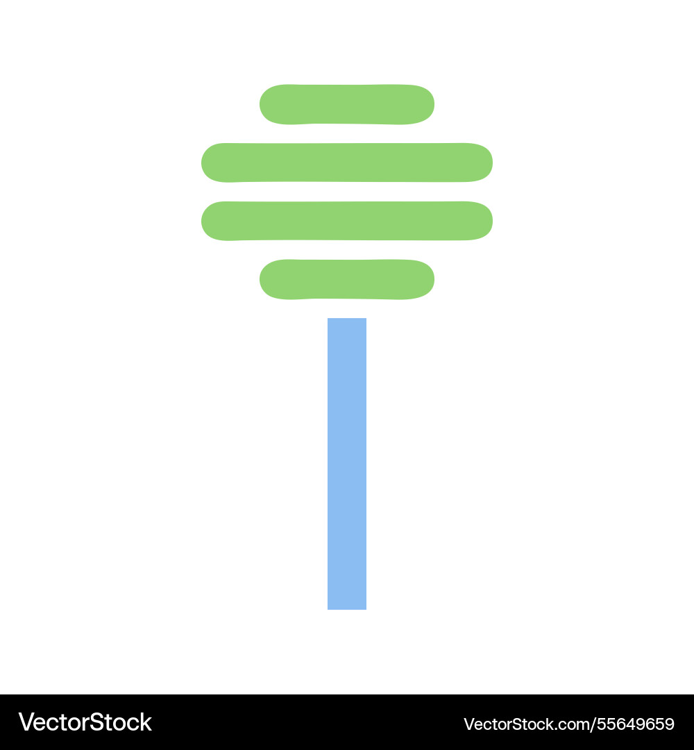Stylized tree icon with simple clean design Vector Image