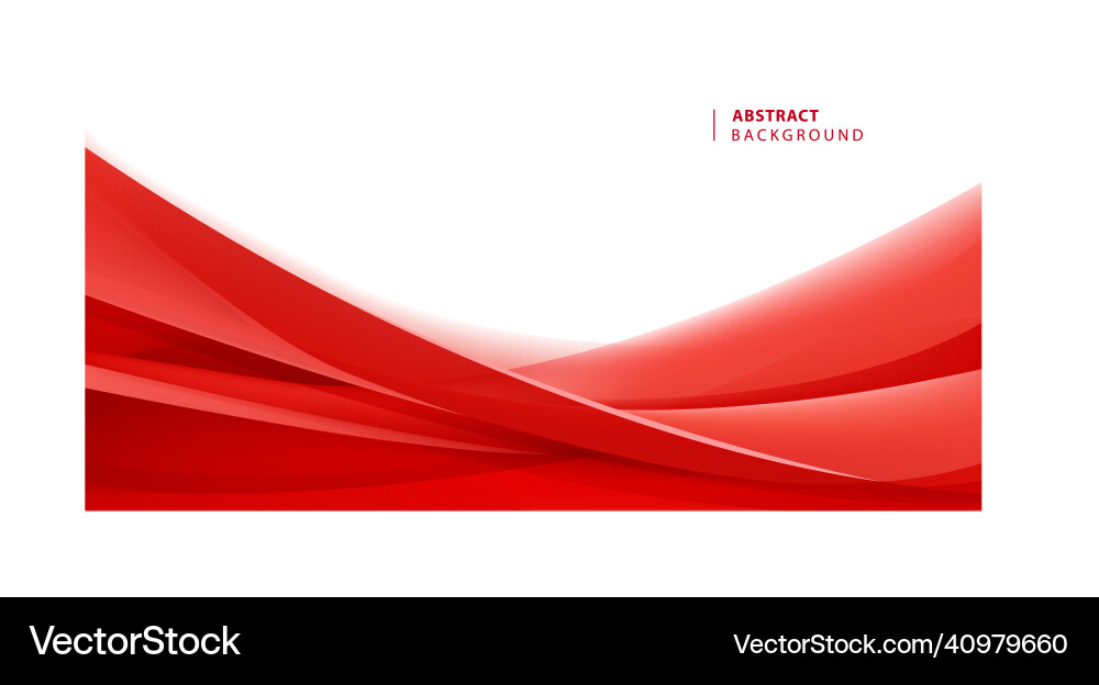 Abstract Red Wavy Flow Background vector image