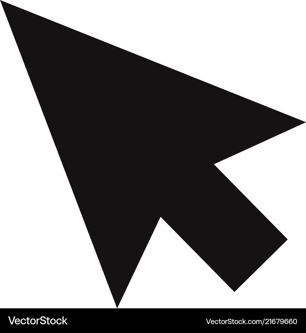 Cursor icon mouse pointer click symbol Cursor icon mouse pointer click symbol vector image