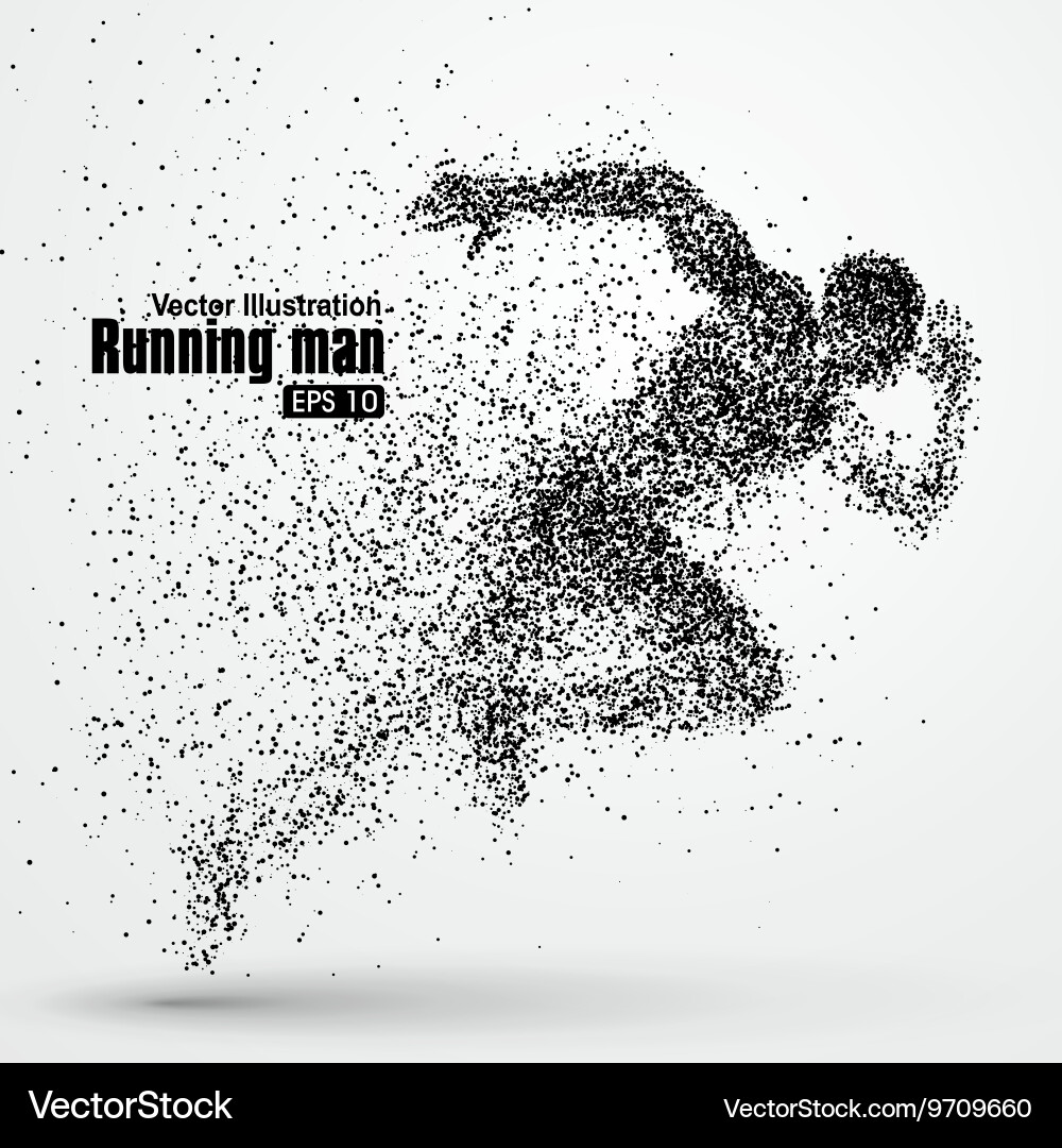 Dynamic Runner Particle Flow vector image