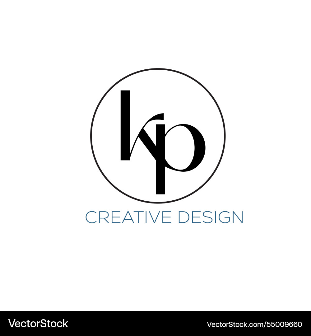 Kp initial logo design Vector Image